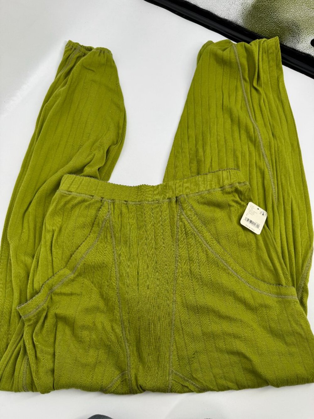 Free People Olive Green Harem Track Pants - Picture 2 of 12